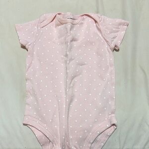Carter's Light Pink Polka Dot Baby One-Piece Bodysuit